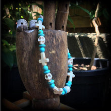Load image into Gallery viewer, Halloween bracelet Frost Bite jewelry Horror jewelry Skull bracelet Inverted Cross bracelet Gothic bracelet Stone bracelet Skull jewelry Emo