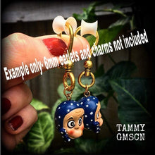 Load image into Gallery viewer, DIY hooks Antique Gold Shephards Hooks Stretched lobes Stretched ears Ear weights Ear hangers Tunnel dangles Plug dangles Gauges 00g 0g 2g