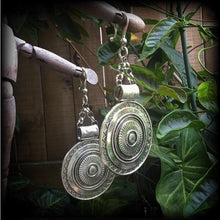 Load image into Gallery viewer, Artemis earrings Goddess jewelry Dangle earrings Boho jewelry Shield maiden 8g Plug earrings 6g Ear weights 0g Tunnel dangles Plug dangles