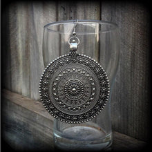 Load image into Gallery viewer, Artemis earrings Goddess jewelry Dangle earrings Boho jewelry Shield maiden 8g Plug earrings 6g Ear weights 0g Tunnel dangles Plug dangles