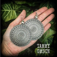 Load image into Gallery viewer, Artemis earrings Goddess jewelry Dangle earrings Boho jewelry Shield maiden 8g Plug earrings 6g Ear weights 0g Tunnel dangles Plug dangles