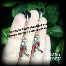 Load image into Gallery viewer, Zombie earrings Halloween Earrings Walking Dead Earrings Dangle earrings Pumpkinhead Zombie Horror Movie Pierced ears Samhain Los Muertos