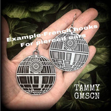 Load image into Gallery viewer, Star Wars earrings Death Star Rebel Alliance Sci Fi earrings Imperial Empire Geek earrings Plug earrings Nerd jewelry Tunnel earrings 2g 0g