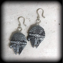 Load image into Gallery viewer, Star Wars ear weights 2 gauge ear hangers 6mm Tunnel dangles 8mm Plug dangles 0 gauge gauged earrings Hanging gauges 12mm 00g 0g 2g 4g 6g 8g