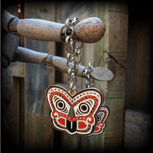 Load image into Gallery viewer, Maori tiki earrings Kiwi earrings New Zealand earrings Ta Moko Polynesian earrings Tumatauenga Tane earrings Tunnel dangles Plug earrings