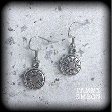 Load image into Gallery viewer, Beer earrings Beer cap earrings Bottle cap earrings Oktoberfest earrings Dangle earrings Beer lovers earrings Kidney hooks Leverback hook