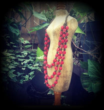 Load image into Gallery viewer, Kail Maa necklace, Skull Necklace, Kali jewelry, Hindu necklace, Ritual necklace, Goddess Kali, Red skull necklace, Layered skull necklace