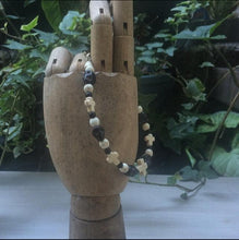 Load image into Gallery viewer, Skull bracelet Voodoo bracelet Inverted Cross bracelet Baron Samedi bracelet Skull jewelry Halloween Los Muertos Day of the Dead Santeria